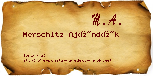 Merschitz Ajándék névjegykártya